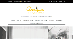 Desktop Screenshot of chroniquesdunexjeunecelibataire.com